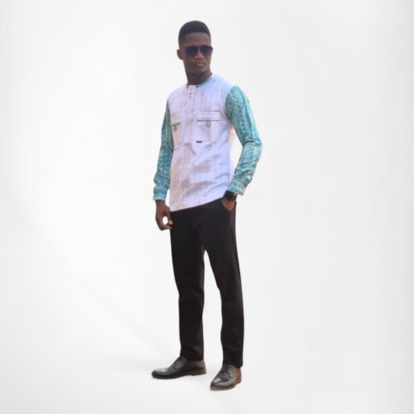 Chemise Homme - Contraste Vert Texturé – Image 3